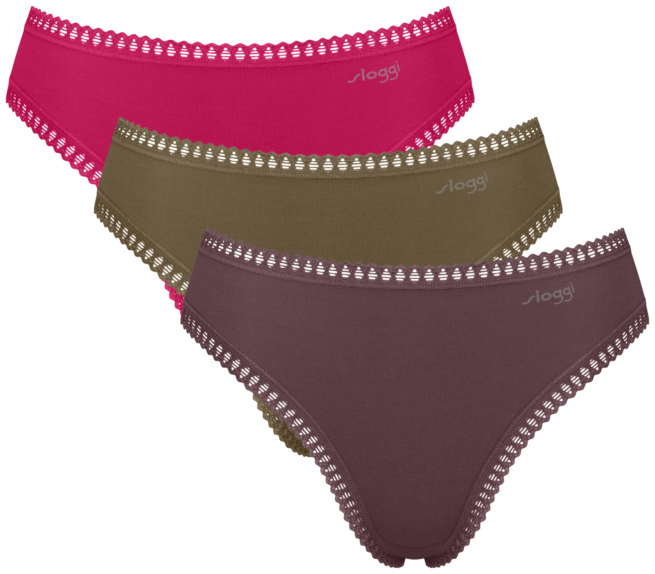 Sloggi Basic+ Dames GO Crush High Leg Multi 3-Pack