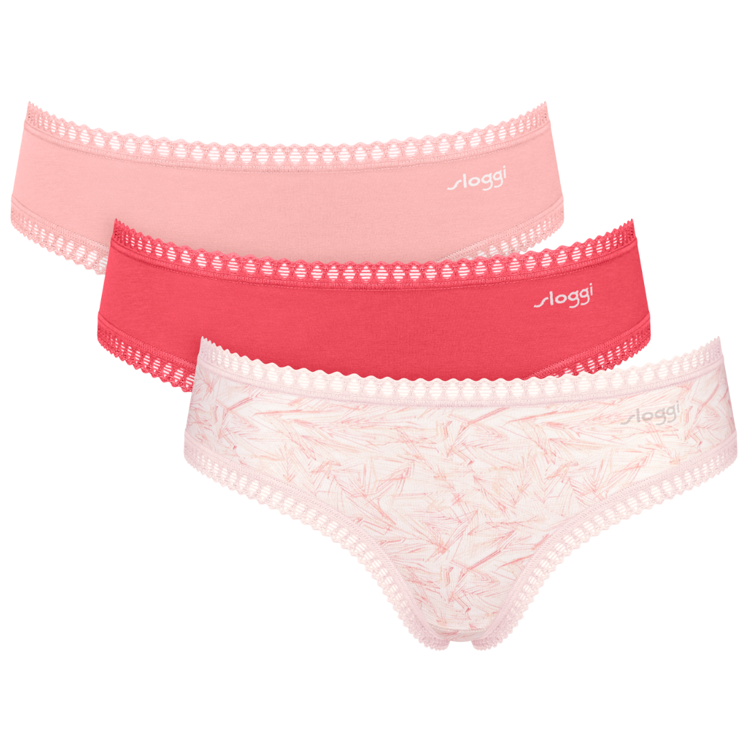 Go Crush Dames Hipster 3-Pack Red - Light Combination