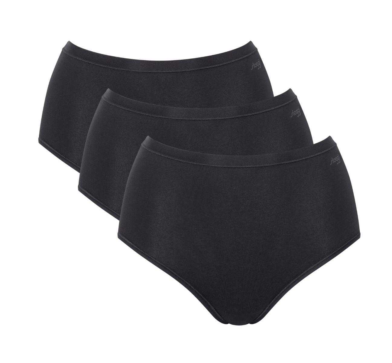 GO Daily Cotton Dames Highwaist 3-Pack Black