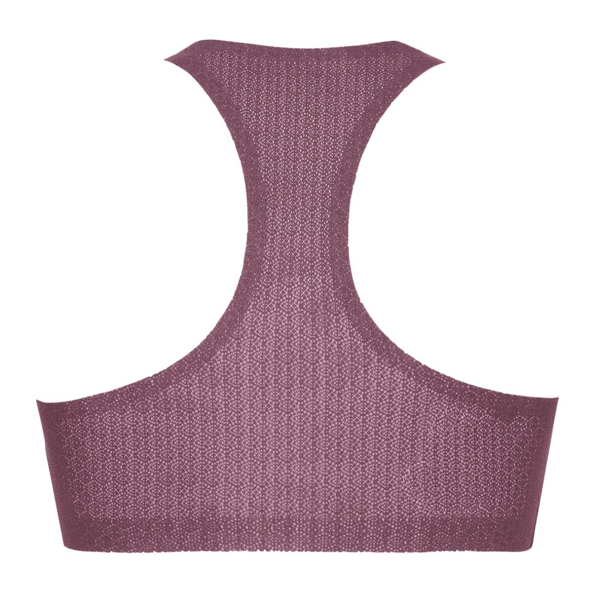 ZERO Feel Lace Dames Top Aubergine