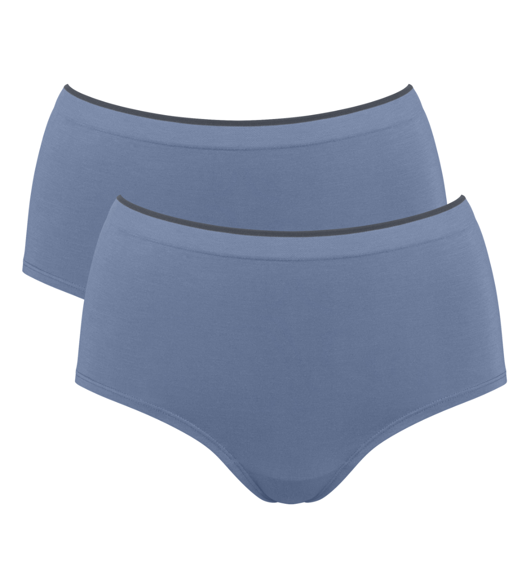 Sloggi Dames Go Sense Highwaist 2-Pack Blue Shadow