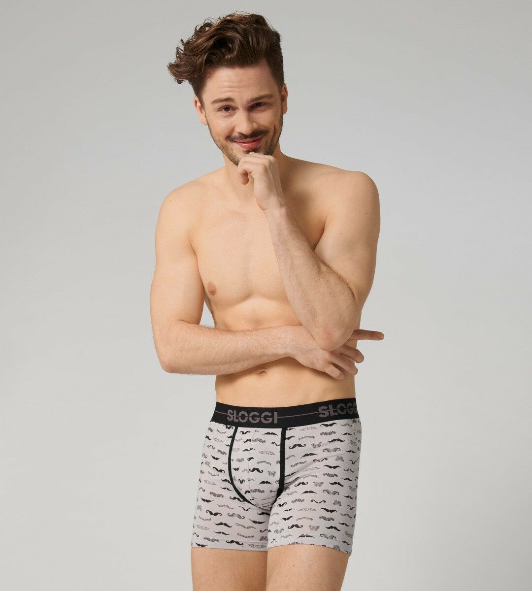 MEN Go Heren Movember Short 2-Pack Grey Combination