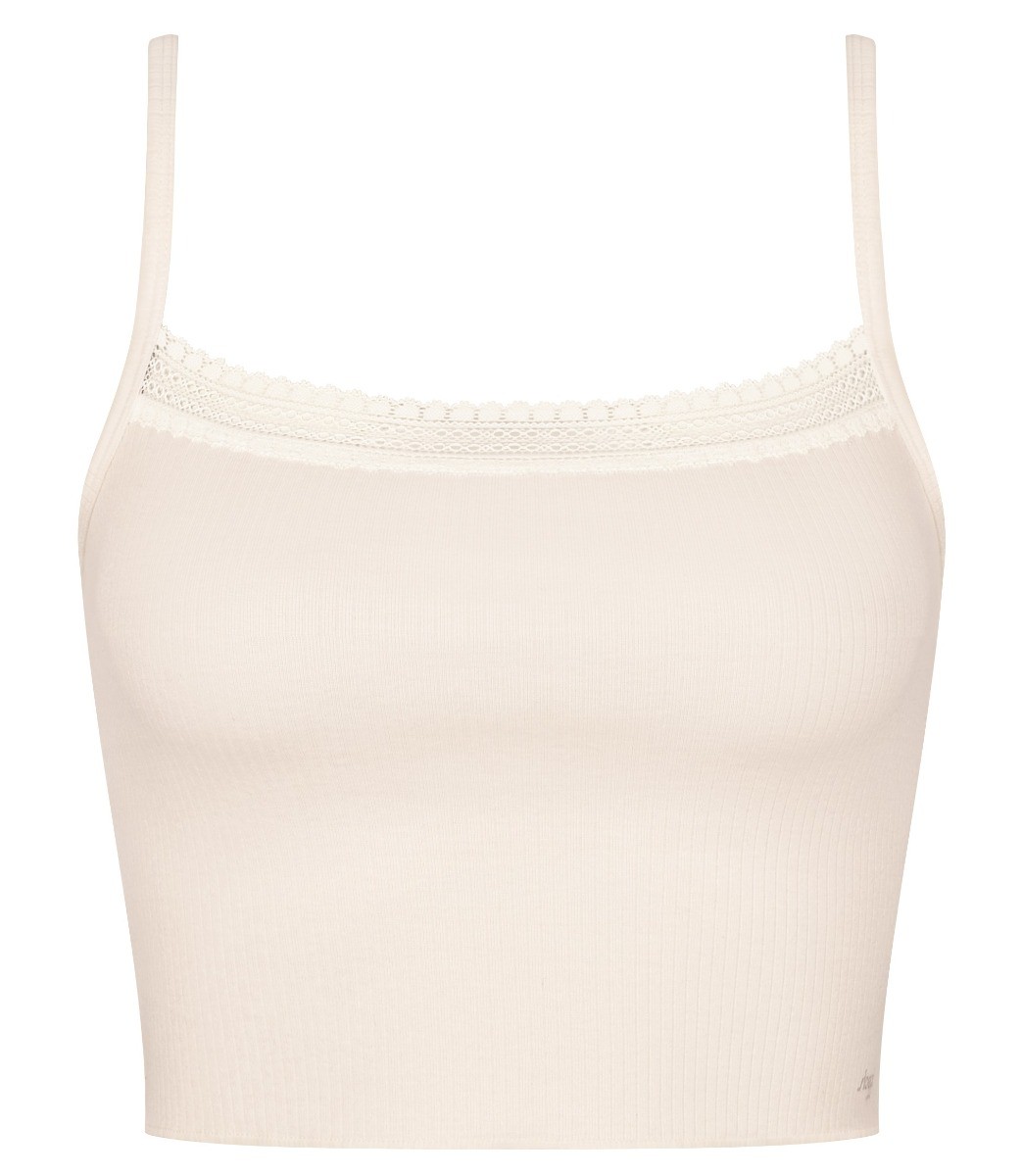 Go Ribbed Dames Crop Top Lichtroze