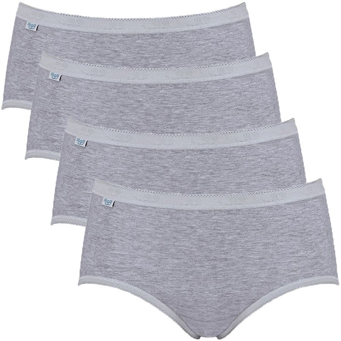 Dames Basic 4-Pack Midi Grijs