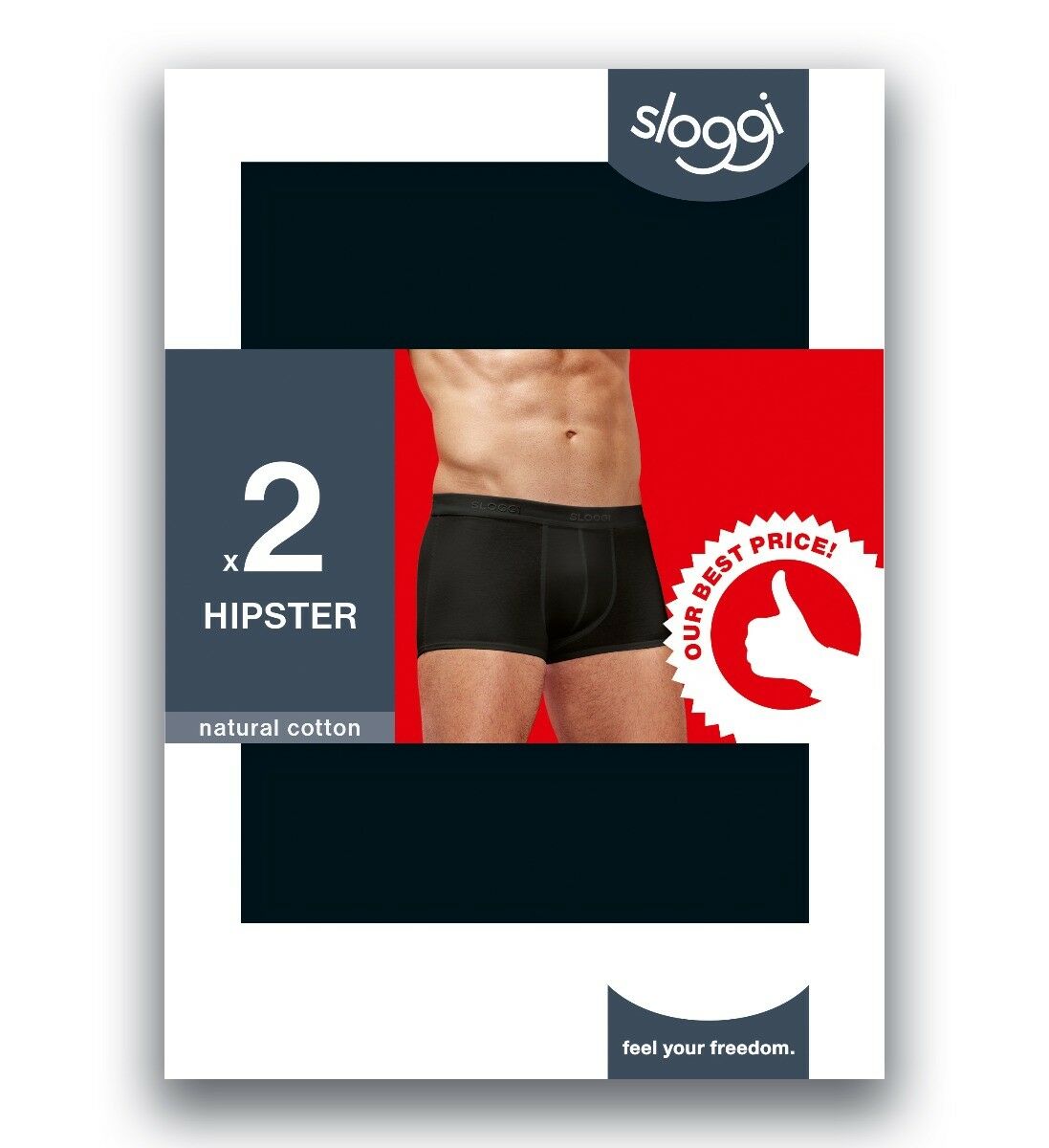 MEN 24/7 Heren Hipster 2-Pack Zwart