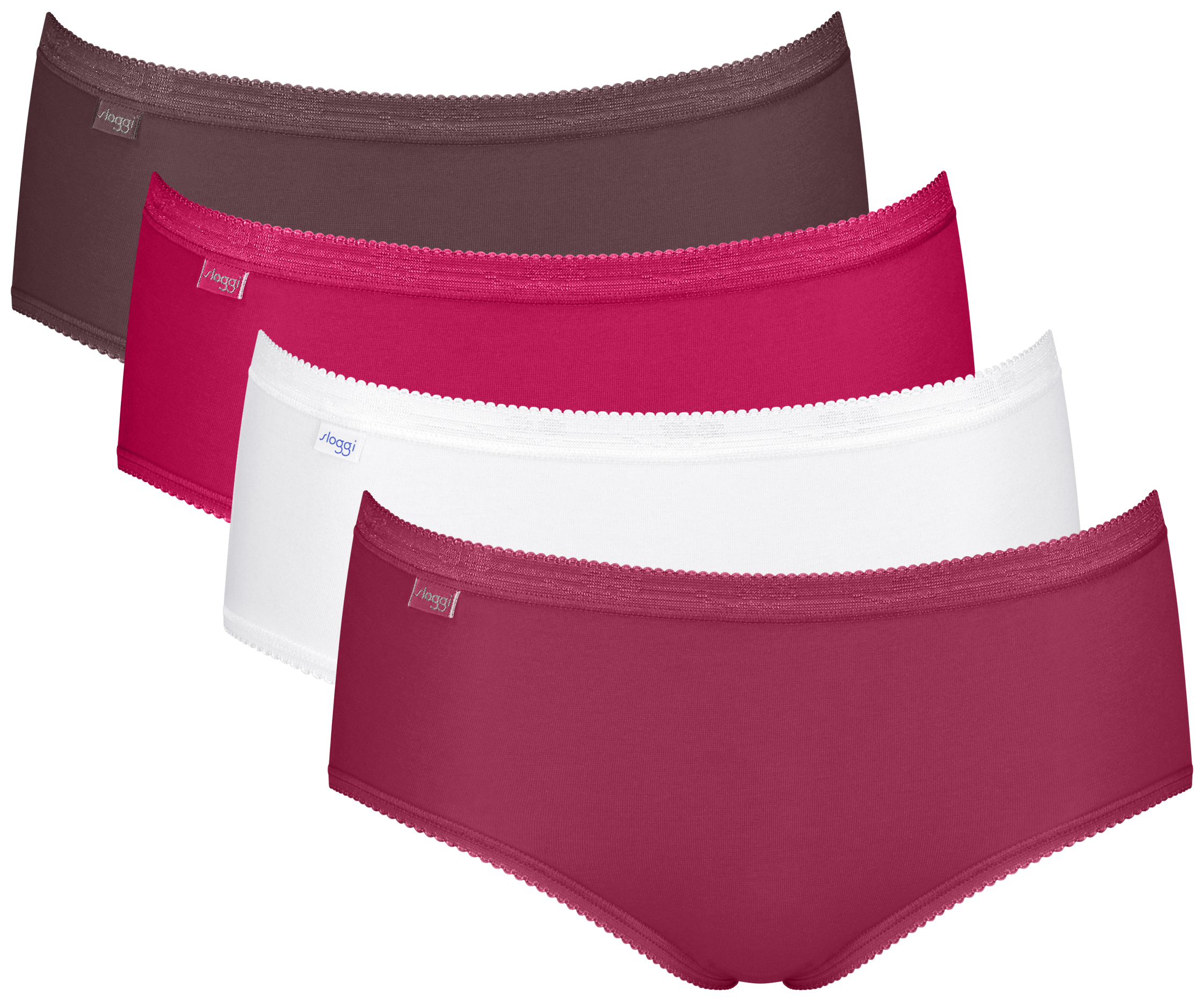 Sloggi Basic+ Dames Midi Brown Combination 4-Pack