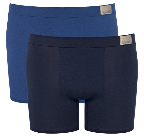 Heren GO 2-Pack Natural Short Blauw