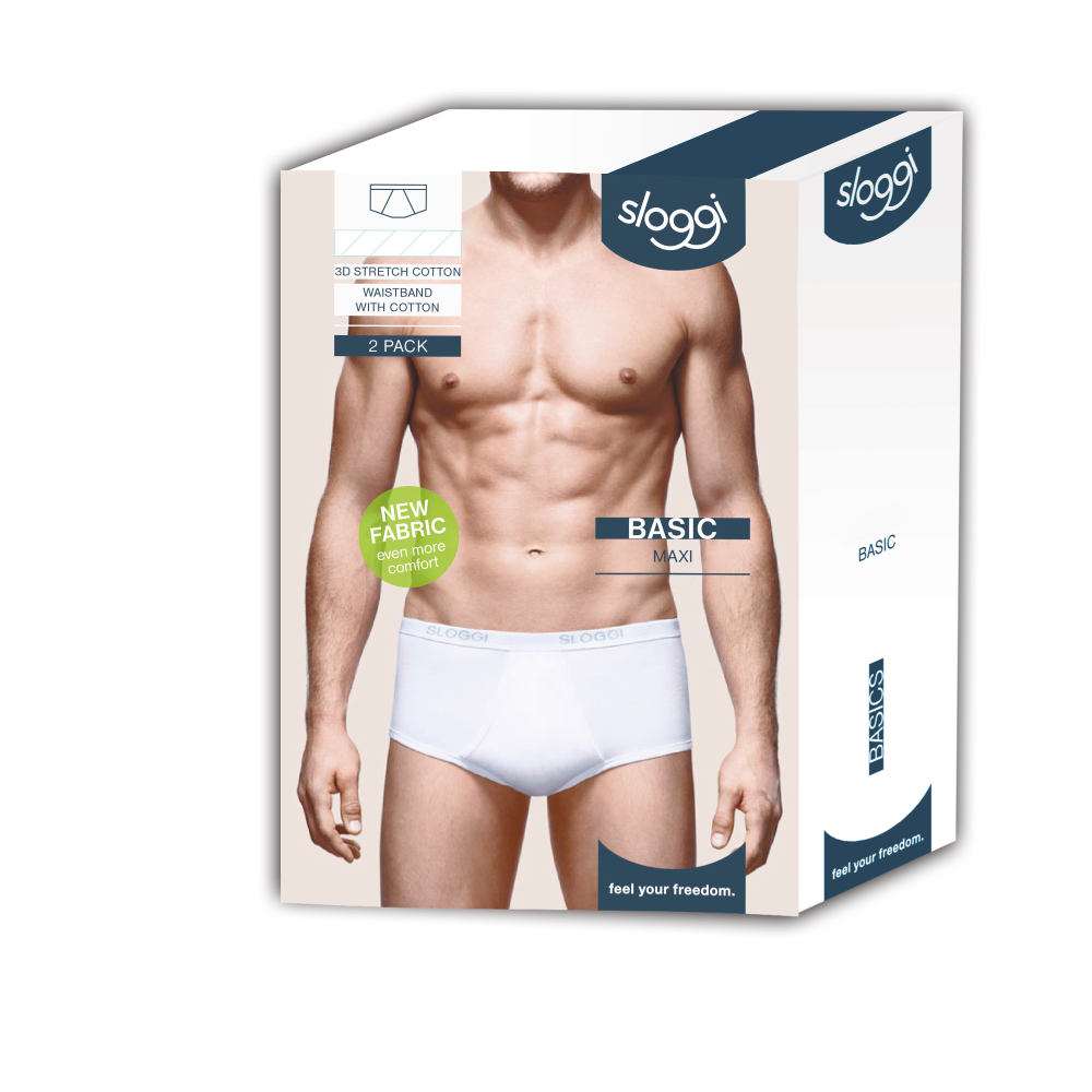 MEN Basic Heren Maxi 2-Pack White MEN Basic Heren Maxi 2-Pack White