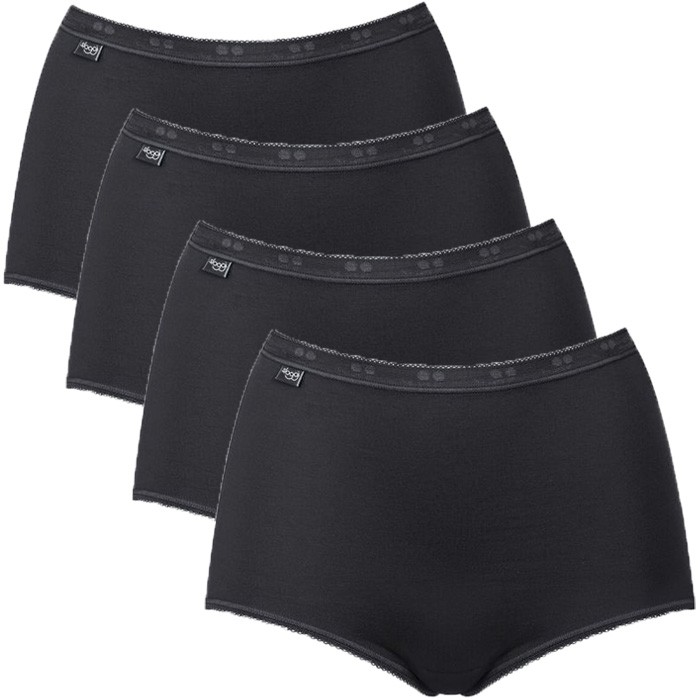 Basic+ Dames Maxi 4-Pack Zwart Basic+ Dames Maxi 4-Pack Zwart