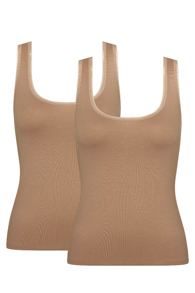 Dames GO 2-Pack Tank Top Nostalgic Brown