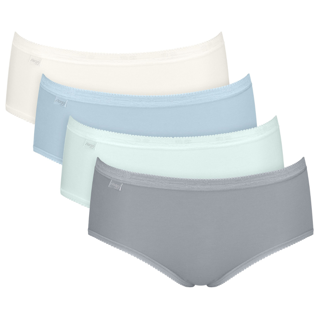 Basic+ Dames Midi 4-Pack Sea Blue Light Combination