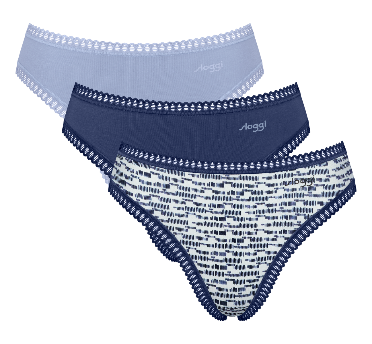 Go Crush Dames High Leg 3-Pack Blue