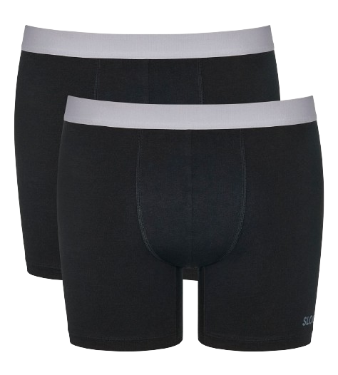 MEN Go ABC Heren Short Met Lange Pijpjes 2-Pack Black MEN Go ABC Heren Short Met Lange Pijpjes 2-Pack Black