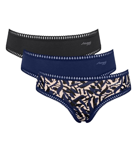 Go Crush Dames Hipster 3-Pack Blue - Dark Combination