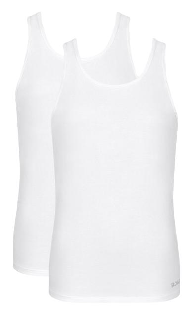 MEN Go ABC Heren Tanktop 2-Pack White MEN Go ABC Heren Tanktop 2-Pack White