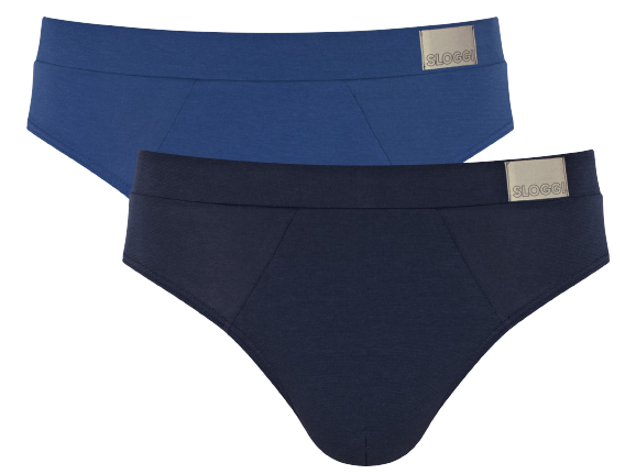 MEN Go Natural Heren Midi 2-Pack Blauw