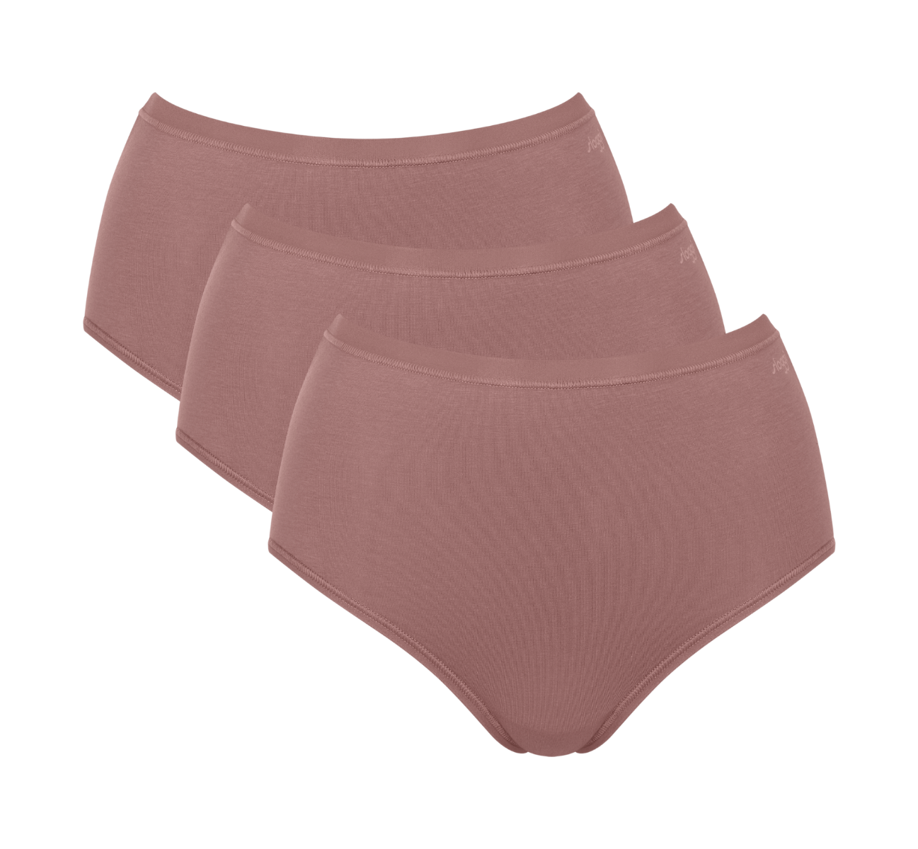 GO Daily Cotton Dames Highwaist 3-Pack Cacao