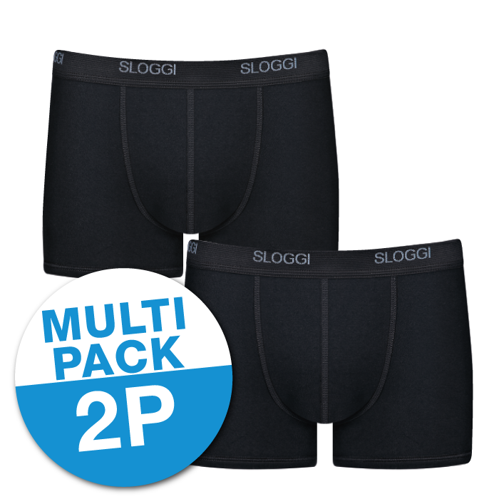 MEN Basic Heren Short 2-Pack Zwart