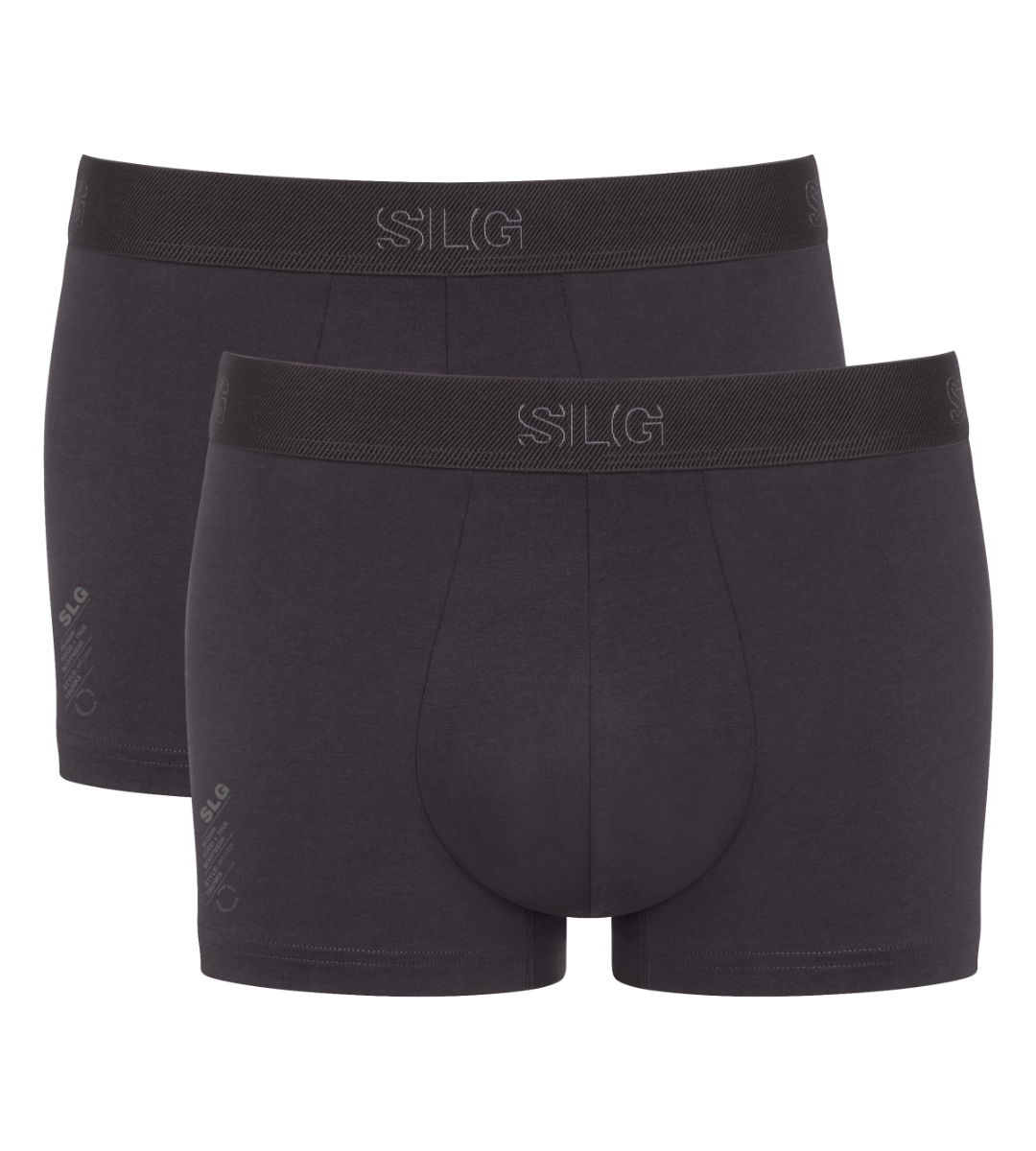 MEN SLG Base Heren Trunk 2-Pack Charcoal