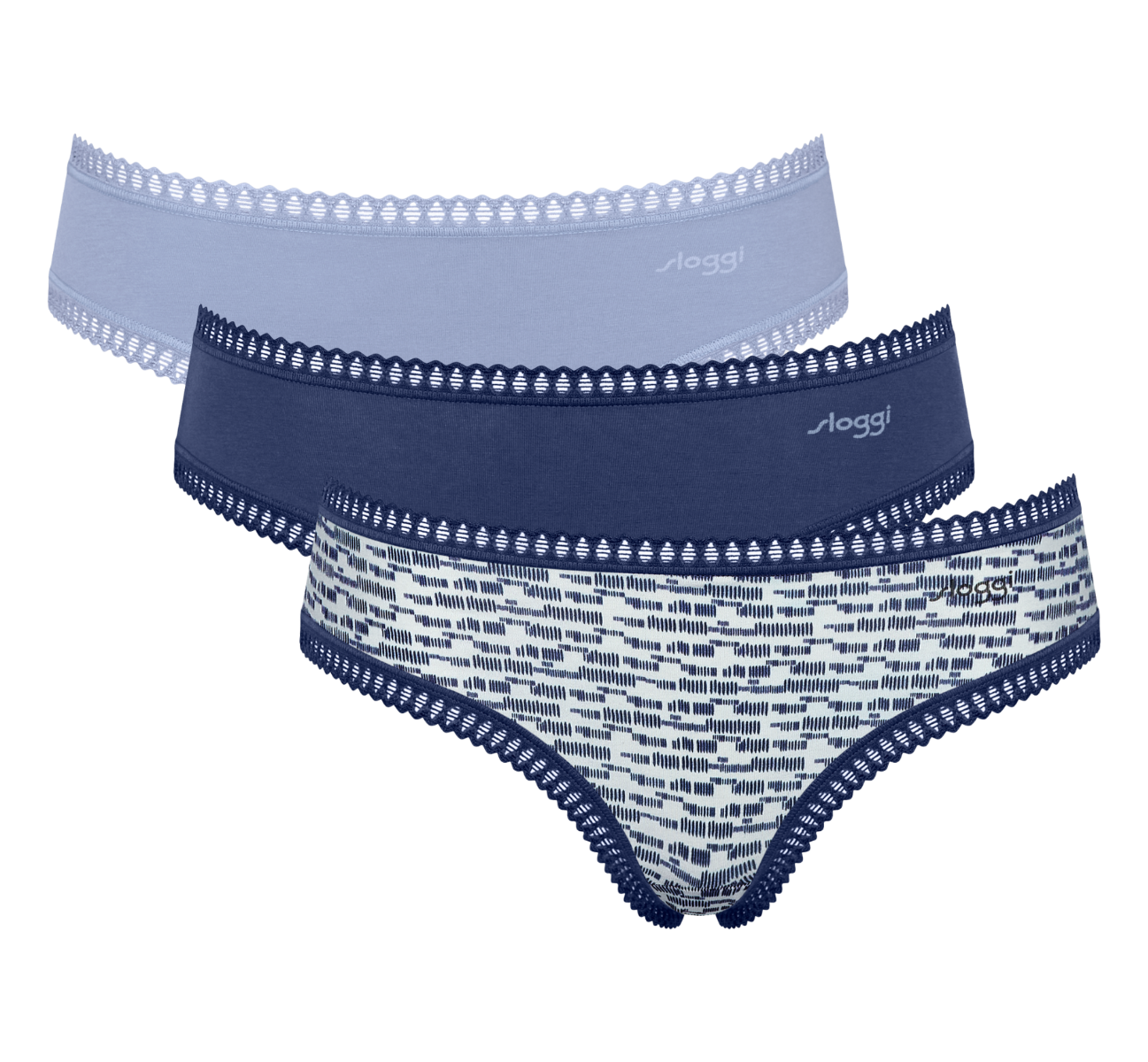 Go Crush Dames Hipster 3-Pack Blue