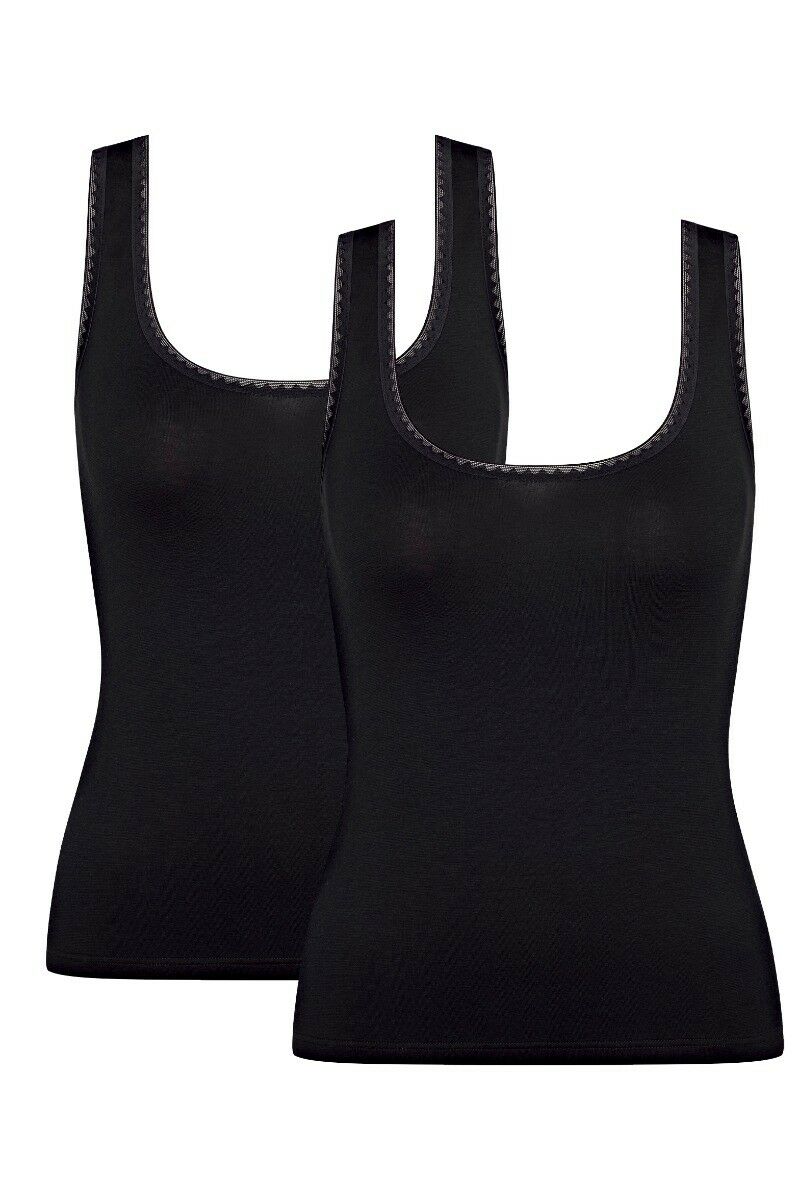 Go Dames Tanktop 2-Pack Zwart