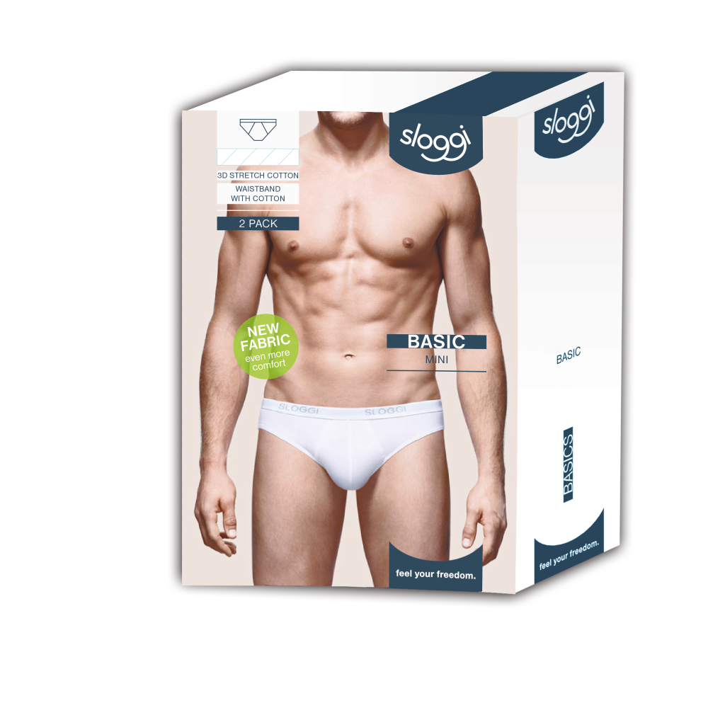 MEN Basic Heren Mini 2-Pack Wit MEN Basic Heren Mini 2-Pack Wit