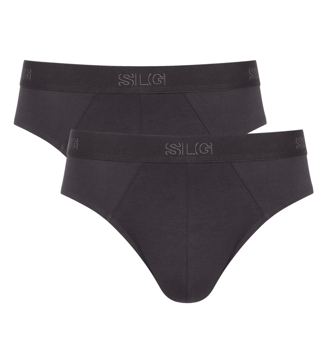 MEN SLG Base Heren Brief 2-Pack Charcoal MEN SLG Base Heren Brief 2-Pack Charcoal